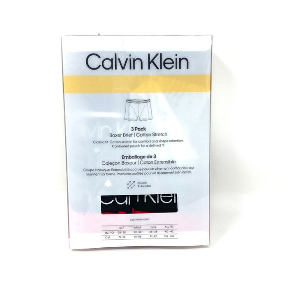 Calvin Klein 3 Pack Men's Size Underwear NP24220621 Cotton Stretch Boxer Briefs - Picture 5 of 7